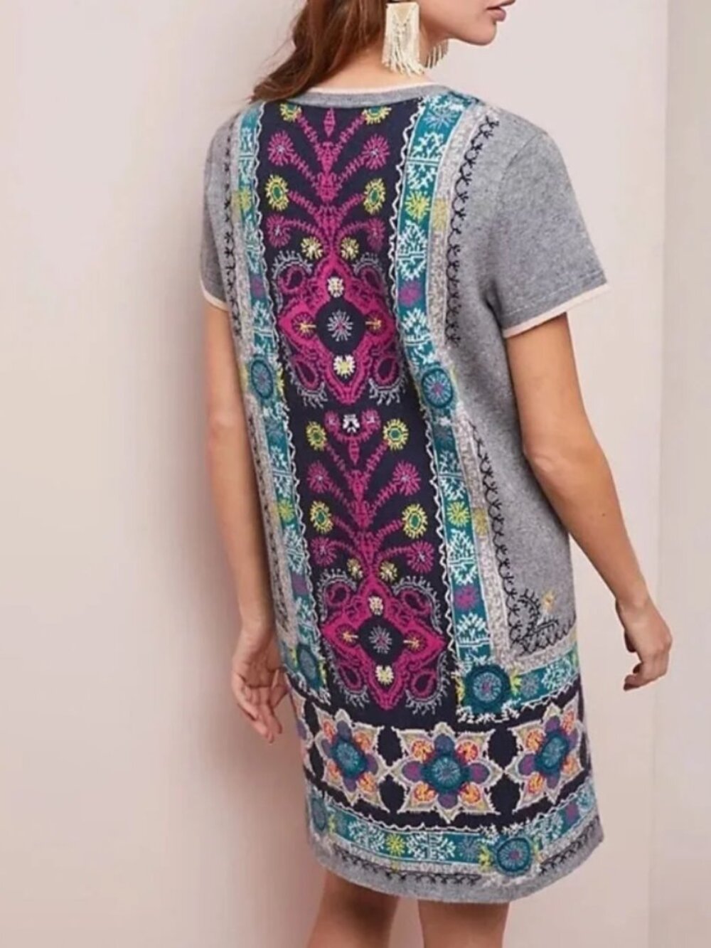 Akemi + Kin Kaleidoscope Sweater Knit Mini Dress Size Small 36855 - Picture 3 of 11